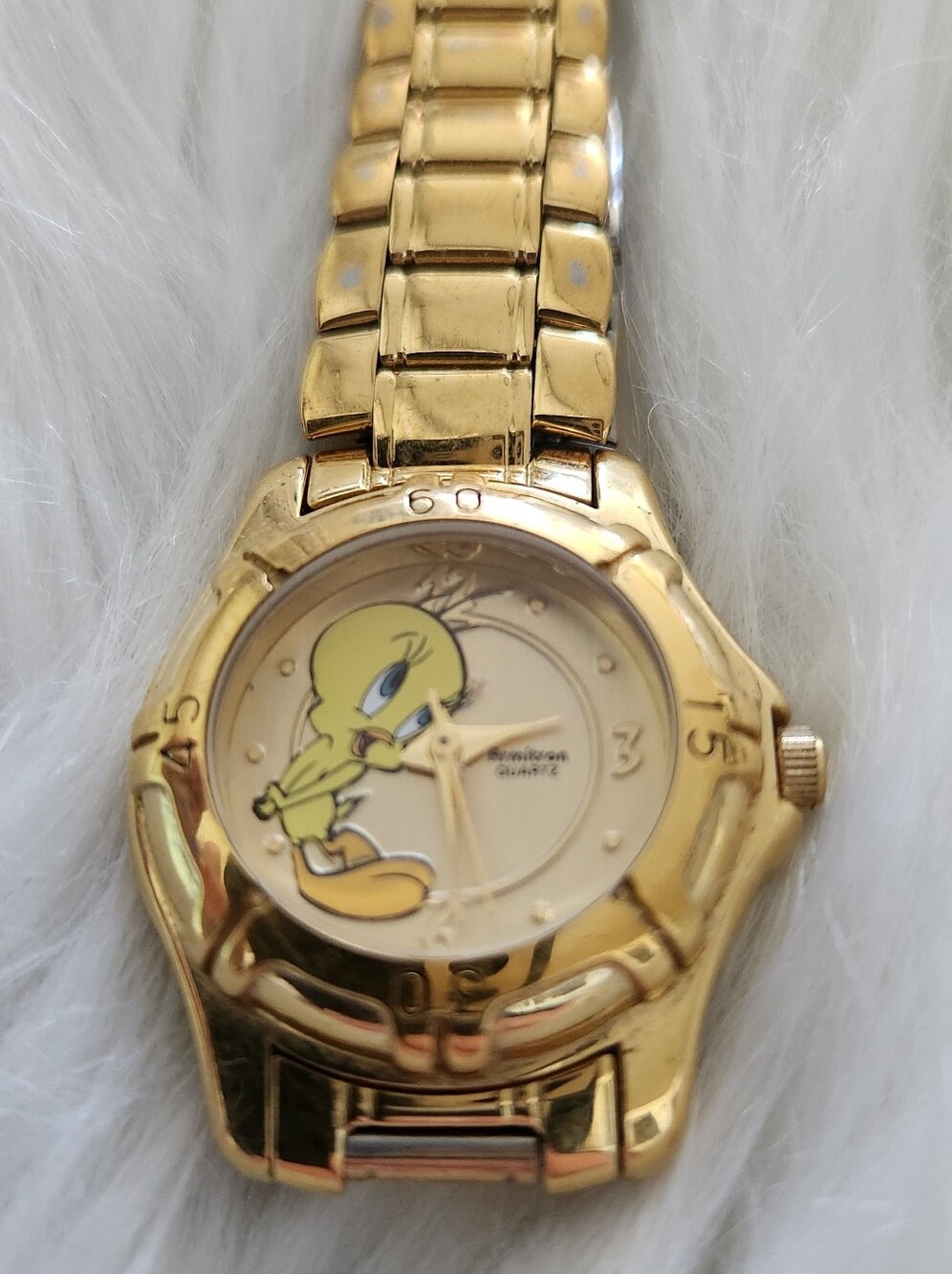 Gold-tone Tweety Bird Character Watch w/new battery